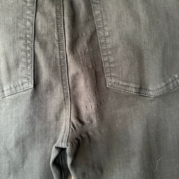 Mother The Hustler Ankle Fray Black Stretch Jeans Size 24 Distressed High Rise - Picture 16 of 16